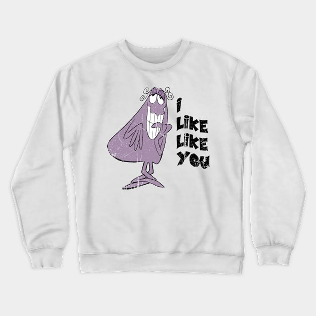 I "LIKE" like you Vintage Style - Distressed Crewneck Sweatshirt by offsetvinylfilm